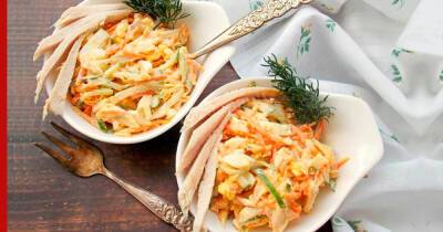 30 минут на кухне: салат с копченой курицей и корейской морковью - profile.ru