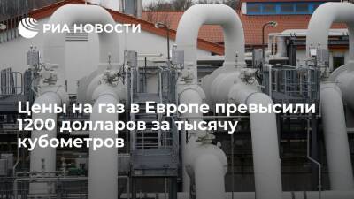 Норвегия - Цены на газ в Европе по итогам недели превысили 1200 долларов за тысячу кубометров - ria.ru - Москва - Норвегия - Лондон - Европа - Азия