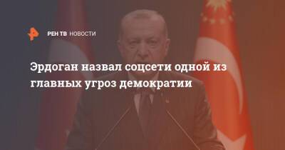 Реджеп Тайип Эрдоган - Реджеп Эрдоган - Эрдоган назвал соцсети одной из главных угроз демократии - ren.tv - Турция