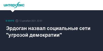 Реджеп Тайип Эрдоган - Эрдоган назвал социальные сети "угрозой демократии" - interfax.ru - Москва - Турция - Стамбул
