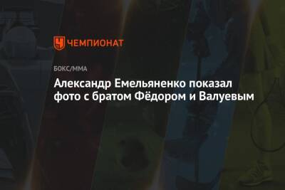 Николай Валуев - Александр Емельяненко - Сантос Марсио - Александр Емельяненко показал фото с братом Фёдором и Валуевым - championat.com - Россия - Бразилия