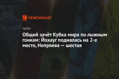 Наталья Непряева - Тереза Йохауг - Фрида Карлссон - Джессика Диггинс - Вероника Степанова - Кубок мира по лыжным гонкам — 2021/2022, 3-й этап, Давос, женщины, общий зачёт - championat.com - Норвегия - Россия - США - Швейцария - Швеция