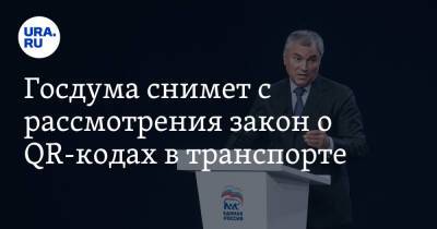 Владимир Путин - Вячеслав Володин - Госдума снимет с рассмотрения закон о QR-кодах в транспорте - ura.news - Россия