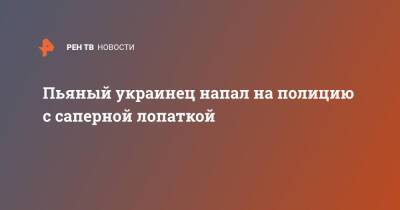 Пьяный украинец напал на полицию с саперной лопаткой - ren.tv - Украина - Львовская обл. - Червоноград