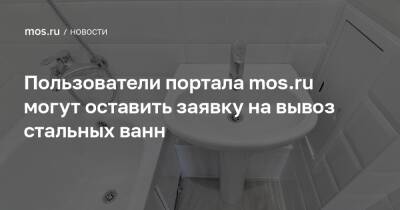 Пользователи портала mos.ru могут оставить заявку на вывоз стальных ванн - mos.ru - Москва