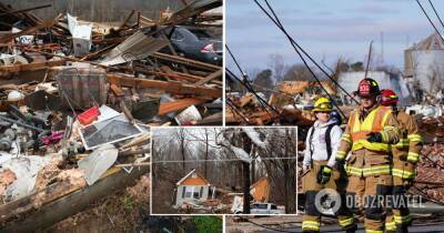 Джо Байден - Торнадо в США разрушил множество зданий, погибли 100 человек – фото и видео - obozrevatel.com - США - штат Теннесси - шт. Иллинойс - штат Арканзас - штат Кентукки - штат Миссисипи - штат Миссури