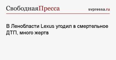 Lexus - В Ленобласти Lexus угодил в смертельное ДТП, много жертв - svpressa.ru - Ленинградская обл. - Ставрополье - Кисловодск - район Гатчинский