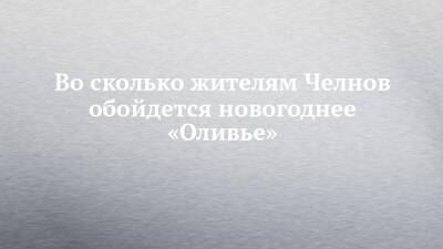 Во сколько жителям Челнов обойдется новогоднее «Оливье» - chelny-izvest.ru - респ. Татарстан - Набережные Челны