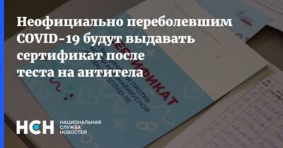 Татьяна Голикова - Неофициально переболевшим COVID-19 будут выдавать сертификат после теста на антитела - nsn.fm - Россия