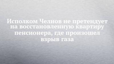 Наиль Магдеев - Исполком Челнов не претендует на восстановленную квартиру пенсионера, где произошел взрыв газа - chelny-izvest.ru - Набережные Челны