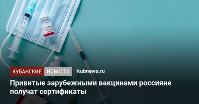 Татьяна Голикова - Мария Бутина - Привитые зарубежными вакцинами россияне получат сертификаты - kubnews.ru - Россия - Европа