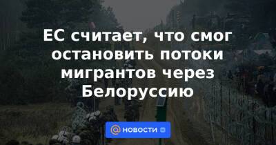 ЕС считает, что смог остановить потоки мигрантов через Белоруссию - news.mail.ru - Белоруссия - Брюссель