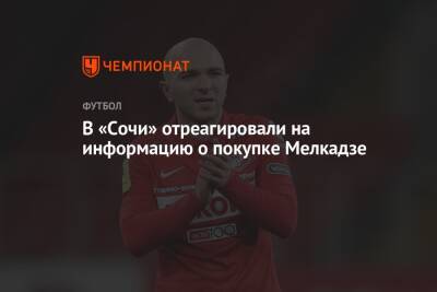 Дмитрий Рубашко - Георгий Мелкадзе - Илья Никульников - В «Сочи» отреагировали на информацию о покупке Мелкадзе - championat.com - Москва - Сочи