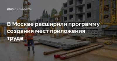 Владимир Ефимов - Александр Прохоров - В Москве расширили программу создания мест приложения труда - mos.ru - Москва - Строительство