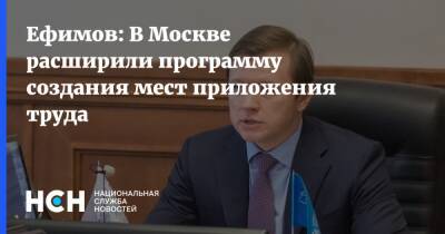 Владимир Ефимов - Ефимов: В Москве расширили программу создания мест приложения труда - nsn.fm - Москва