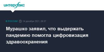 Михаил Мурашко - Мурашко заявил, что выдержать пандемию помогла цифровизация здравоохранения - interfax.ru - Москва