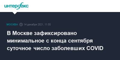 В Москве зафиксировано минимальное с конца сентября суточное число заболевших COVID - interfax.ru - Москва - Москва