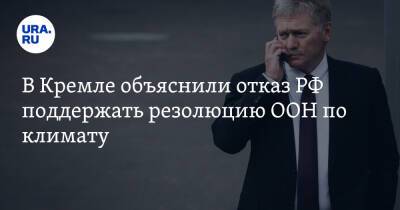 Дмитрий Песков - В Кремле объяснили отказ РФ поддержать резолюцию ООН по климату - ura.news - Москва - Россия - Вашингтон