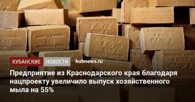 Предприятие из Краснодарского края благодаря нацпроекту увеличило выпуск хозяйственного мыла на 55% - kubnews.ru - Краснодарский край - район Кавказский