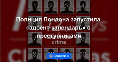 Полиция Лондона запустила «адвент-календарь» с преступниками - news.mail.ru - Лондон - Twitter