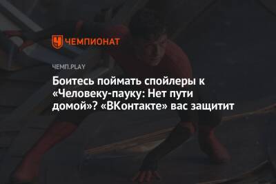 Боитесь поймать спойлеры к «Человеку-пауку: Нет пути домой»? «ВКонтакте» вас защитит - championat.com