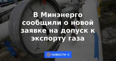 Владимир Путин - Игорь Сечин - В Минэнерго сообщили о новой заявке на допуск к экспорту газа - news.mail.ru - Россия
