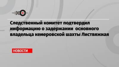 Михаил Федяев - Следственный комитет подтвердил информацию о задержании основного владельца кемеровской шахты Листвяжная - echo.msk.ru