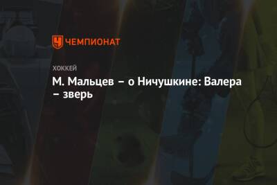 Михаил Мальцев - М. Мальцев — о Ничушкине: Валера — зверь - championat.com - Нью-Йорк - шт. Колорадо - шт.Флорида