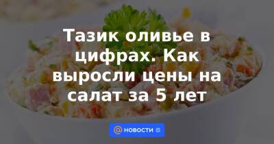 Тазик оливье в цифрах. Как выросли цены на салат за 5 лет - news.mail.ru