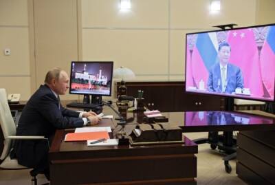 Владимир Путин - Си Цзиньпин - Владимир Путин провел видеосаммит с Си Цзиньпином - govoritmoskva.ru - Москва - Россия - Китай - Пекин
