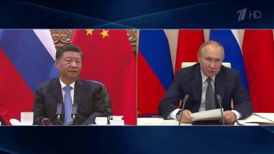 Владимир Путин - Си Цзиньпин - Состоялись переговоры Владимира Путина с председателем КНР Си Цзиньпином - 1tv.ru - Россия - Китай