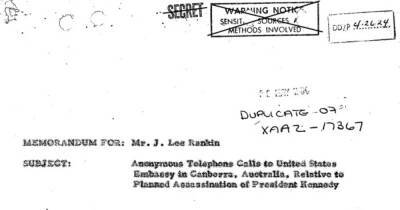 Австралия - Джон Кеннеди - В ЦРУ раскрыли обращение "сумасшедшего" о награде за убийство Кеннеди - ren.tv - США - Австралия - Куба - Канберра