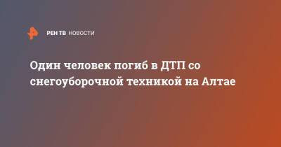 Один человек погиб в ДТП со снегоуборочной техникой на Алтае - ren.tv - Казахстан - Барнаул - Алтайский край - респ. Алтай - Павловск