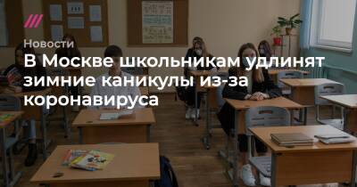 Владимир Путин - В Москве школьникам удлинят зимние каникулы из-за коронавируса - tvrain.ru - Москва - Россия