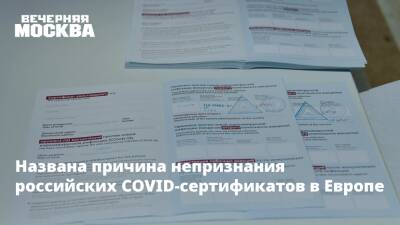 Названа причина непризнания российских COVID-сертификатов в Европе - vm.ru - Москва - Россия - Европа