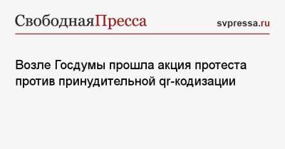 Сергей Удальцов - Возле Госдумы прошла акция протеста против принудительной qr-кодизации - svpressa.ru - Москва - Россия