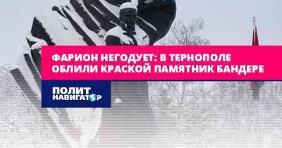 Ирина Фарион - Степан Бандер - Фарион негодует: в Тернополе облили краской памятник Бандере - politnavigator.net - Украина - Тернополь