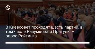 В Киевсовет проходят шесть партий, в том числе Разумкова и Притулы – опрос Рейтинга - liga.net - Украина