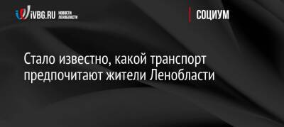 Михаил Присяжнюк - Стало известно, какой транспорт предпочитают жители Ленобласти - ivbg.ru - Украина - Ленинградская обл. - Ленобласть