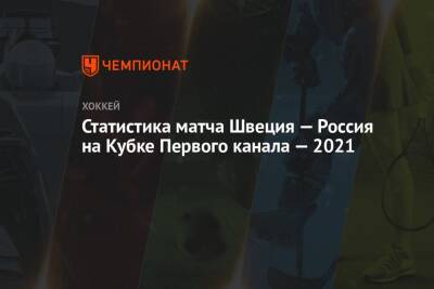 Алексей Жамнов - Статистика матча Швеция — Россия на Кубке Первого канала — 2021 - championat.com - Москва - Россия - Швеция