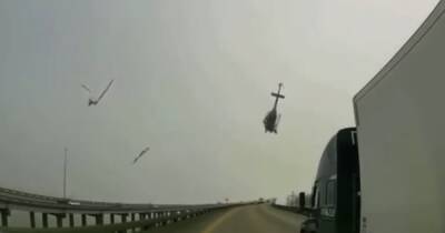 В США вертолет рухнул на оживленную автотрассу (видео) - focus.ua - США - Украина - штат Луизиана