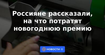 Россияне рассказали, на что потратят новогоднюю премию - news.mail.ru