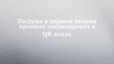 Василий Пискарев - Госдума в первом чтении приняла законопроект о QR-кодах - chelny-izvest.ru