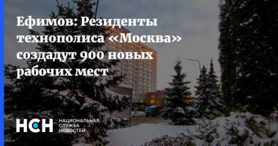 Владимир Ефимов - Ефимов: Резиденты технополиса «Москва» создадут 900 новых рабочих мест - nsn.fm - Москва