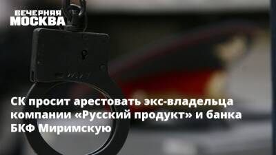 СК просит арестовать экс-владельца компании «Русский продукт» и банка БКФ Миримскую - vm.ru - Москва - Россия