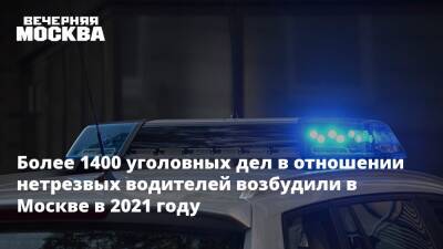 Более 1400 уголовных дел в отношении нетрезвых водителей возбудили в Москве в 2021 году - vm.ru - Москва