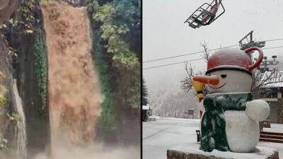 После дождя: сильное течение в реках на севере Израиля, снег на горе Хермон - vesty.co.il - Израиль - Тель-Авив