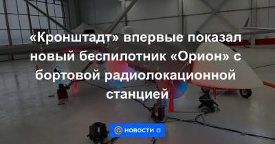 Дмитрий Литовкин - «Кронштадт» впервые показал новый беспилотник «Орион» с бортовой радиолокационной станцией - news.mail.ru - Рязань