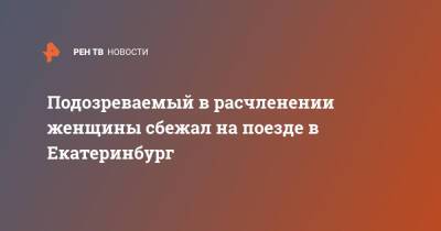 Подозреваемый в расчленении женщины сбежал на поезде в Екатеринбург - ren.tv - Екатеринбург - Тверь