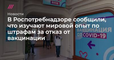 Дмитрий Песков - В Роспотребнадзоре сообщили, что изучают мировой опыт по штрафам за отказ от вакцинации - tvrain.ru - Австрия - Россия